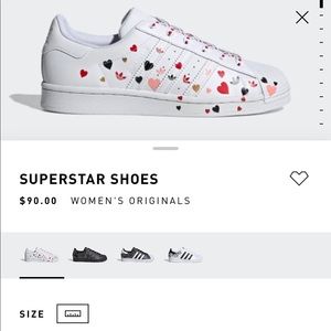ADIDAS SUPERSTAR HEART SNEAKERS